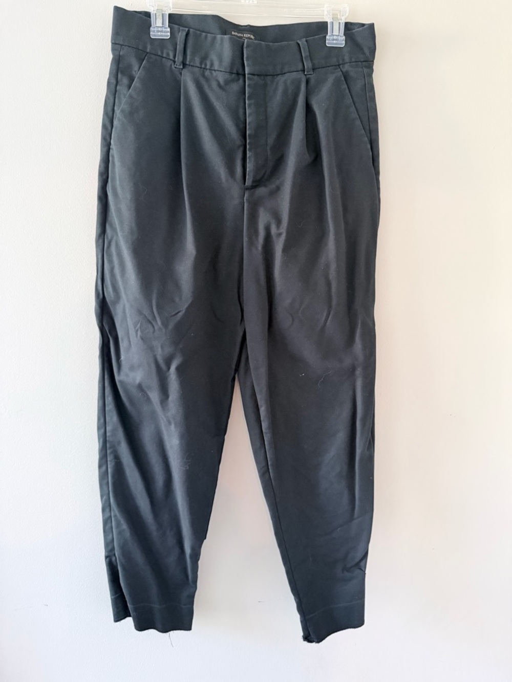 Banana Republic Black Pleated Tapered Pants